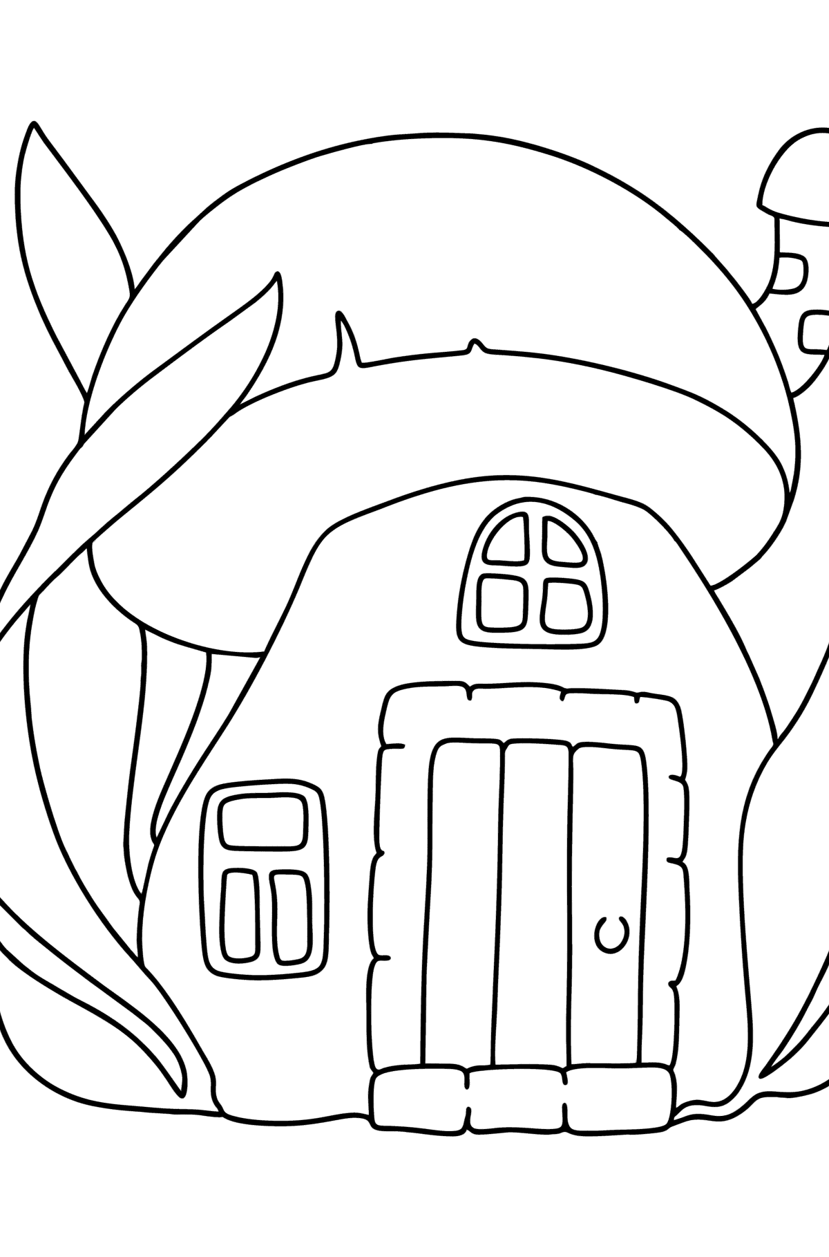 House mushroom coloring page - Coloring Pages for Kids