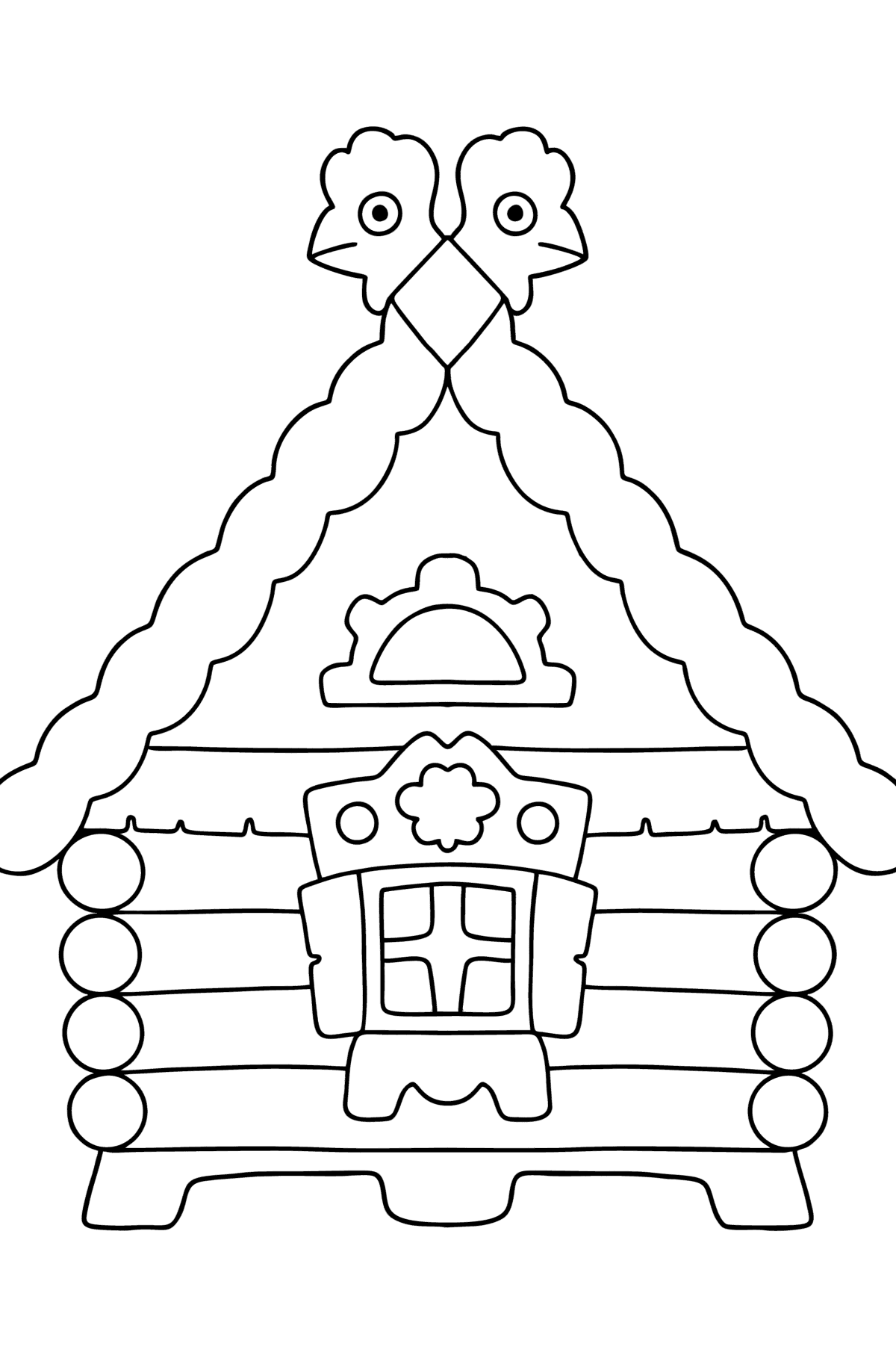 Log Cabin coloring page - Coloring Pages for Kids