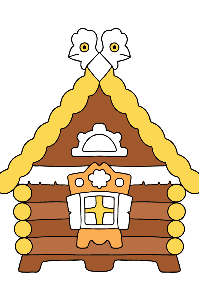 Rainbow House Coloring Page (difficult) ♥ Online and Print for Free!