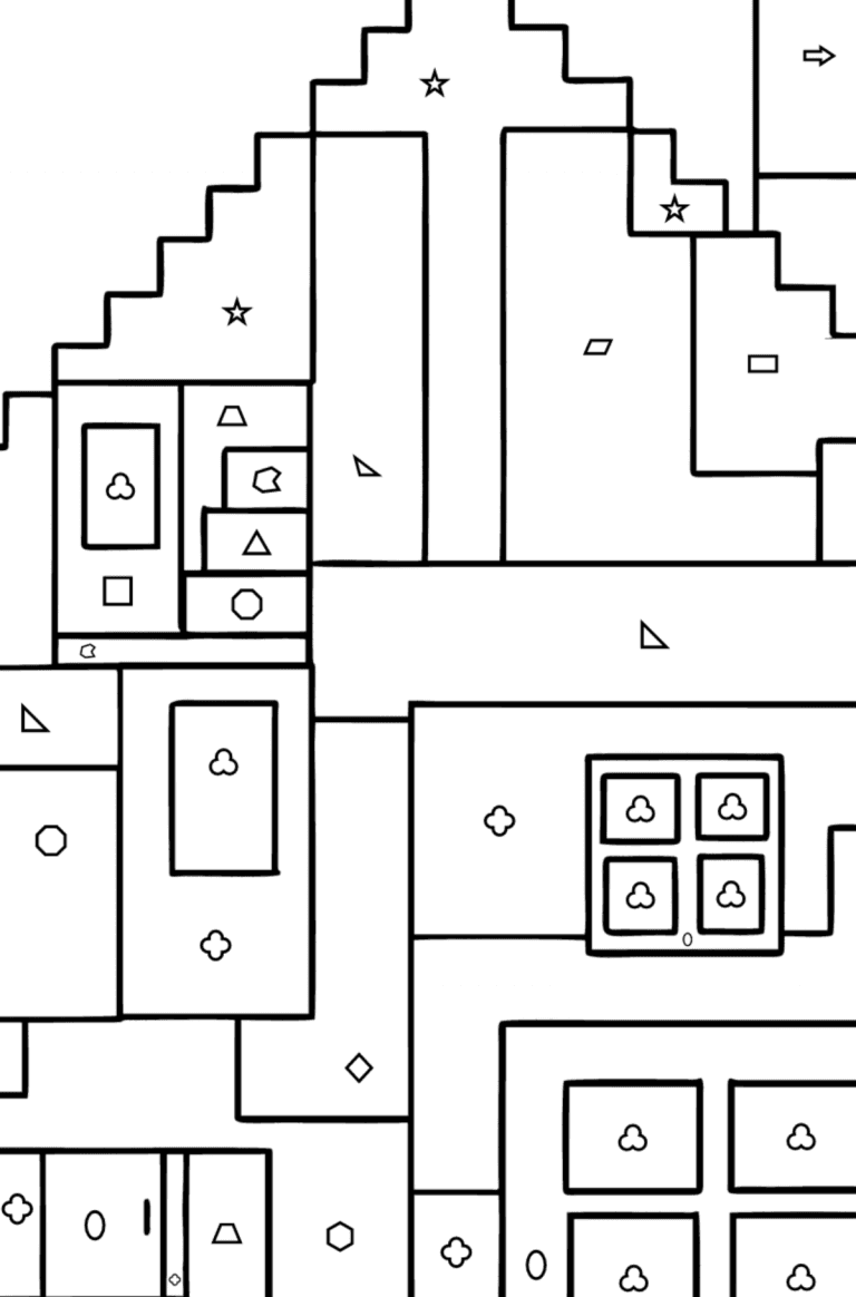 Minecraft House coloring page ♥ Online and Print for Free!