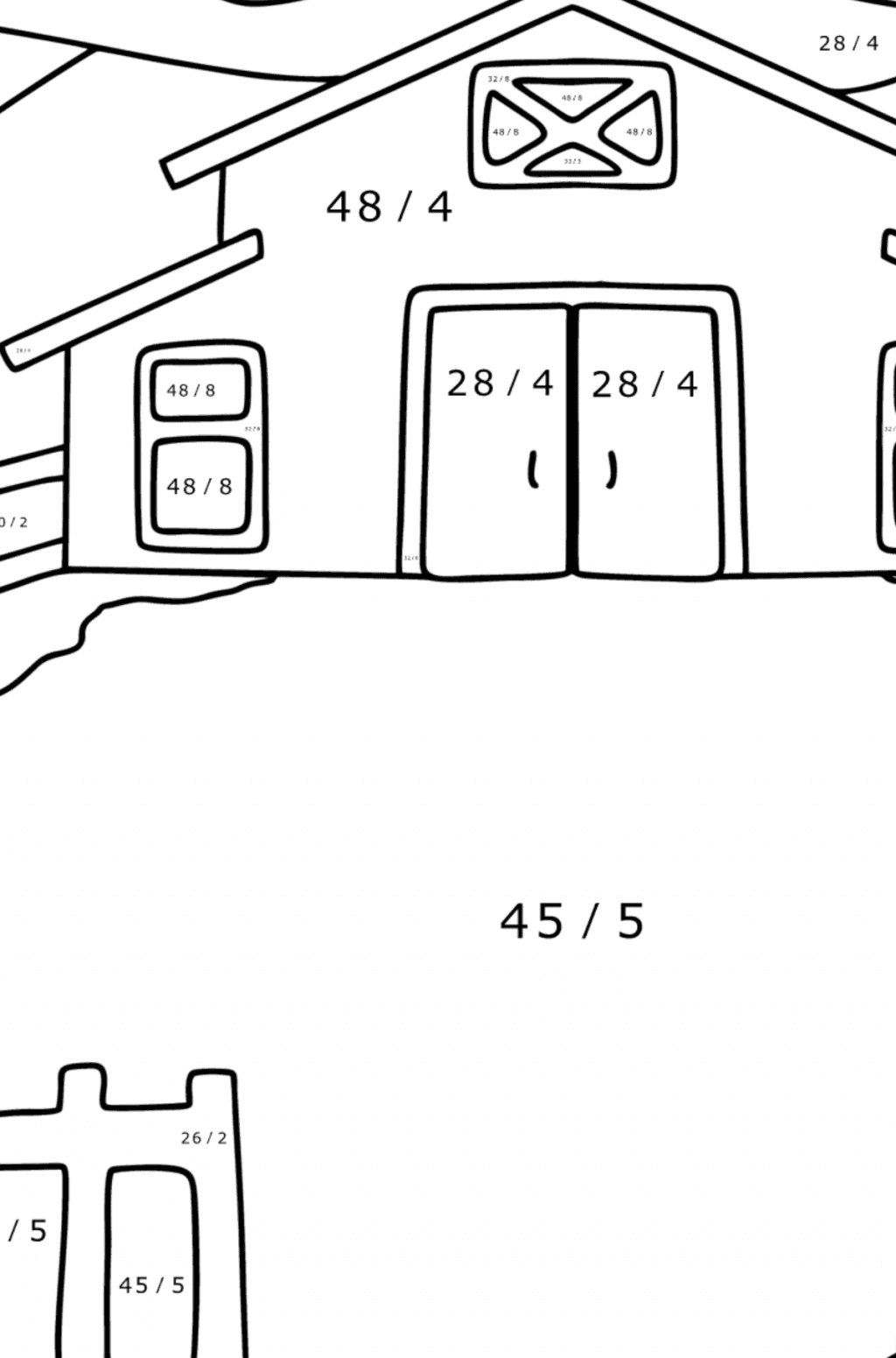 Раскраска Ранчо в поле ♥ Онлайн и Распечатать Бесплатно!