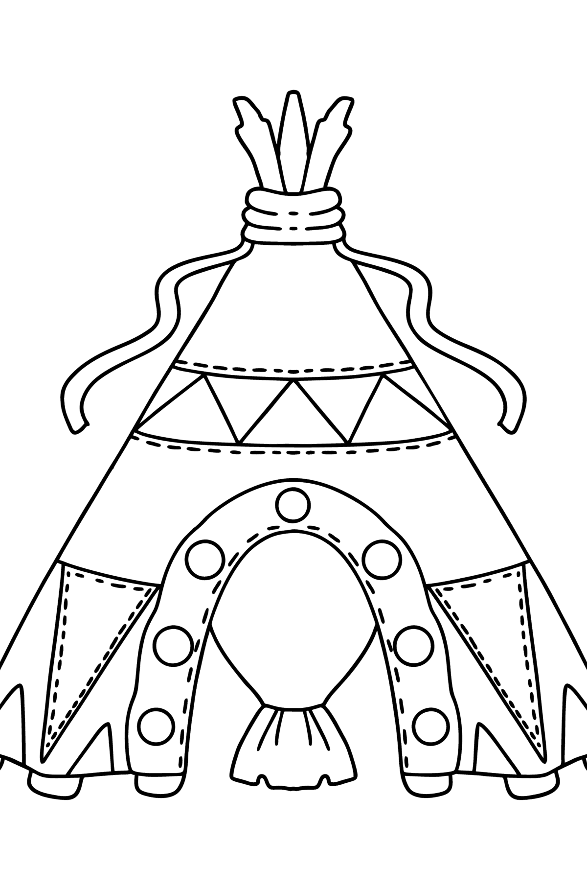 Tepee coloring page - Coloring Pages for Kids