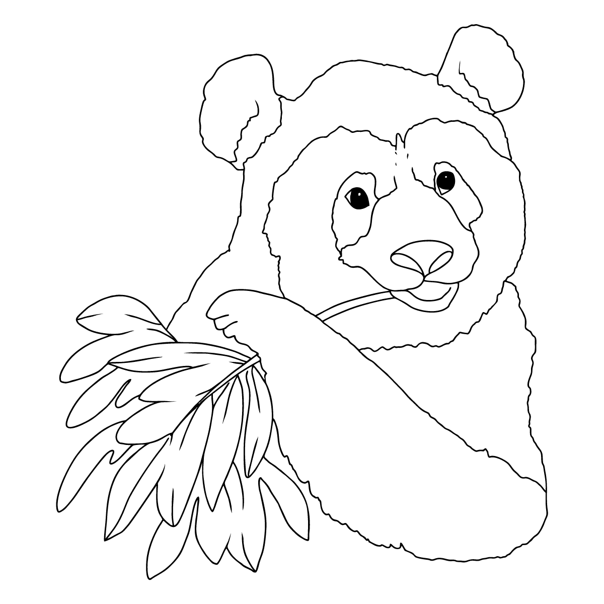 coloring-page-a-panda-is-eating-bamboo-leaves-online-for-free