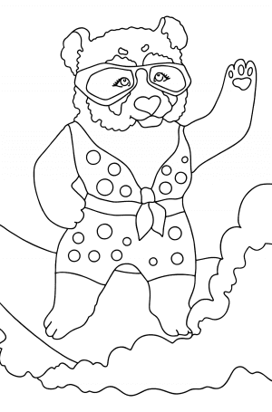 Cartoon Panda (Hard) coloring page ♥ Online and Print for Free!