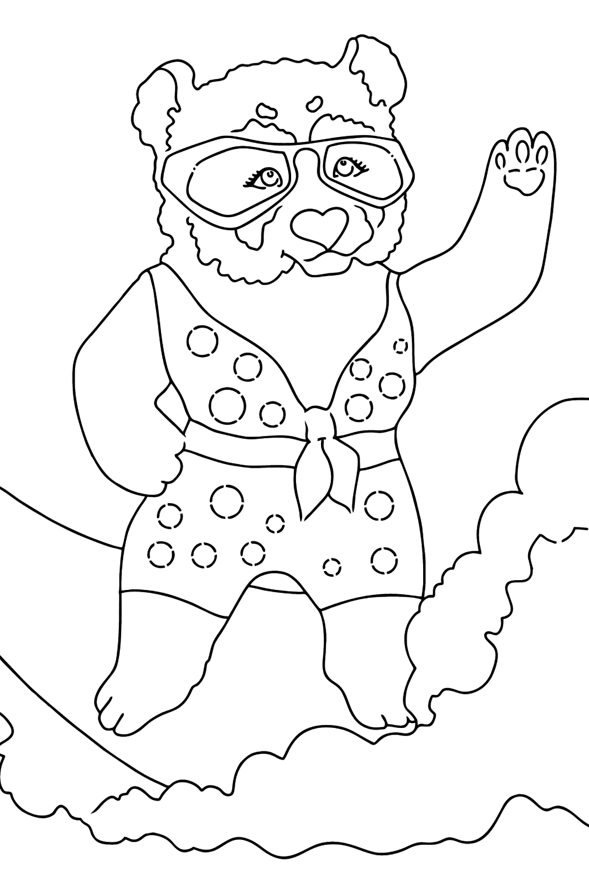Cartoon Panda (Simple) coloring page - Coloring Pages for Kids