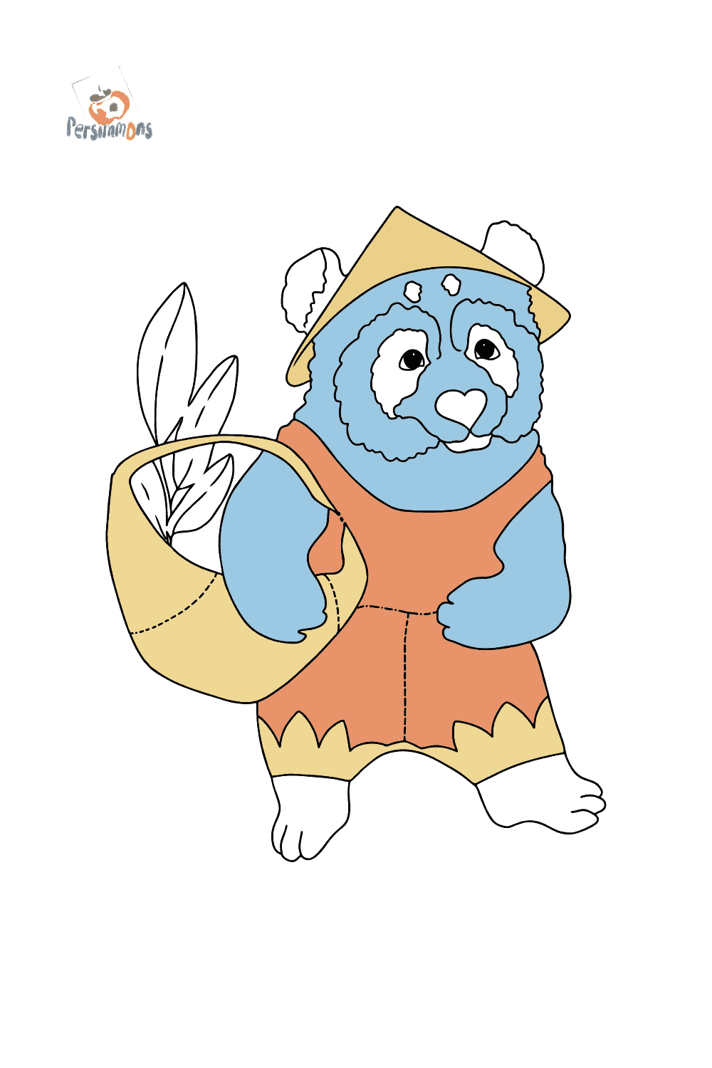 Boyama sayfası iyi panda (basit) | Coloring-for-Kids.com