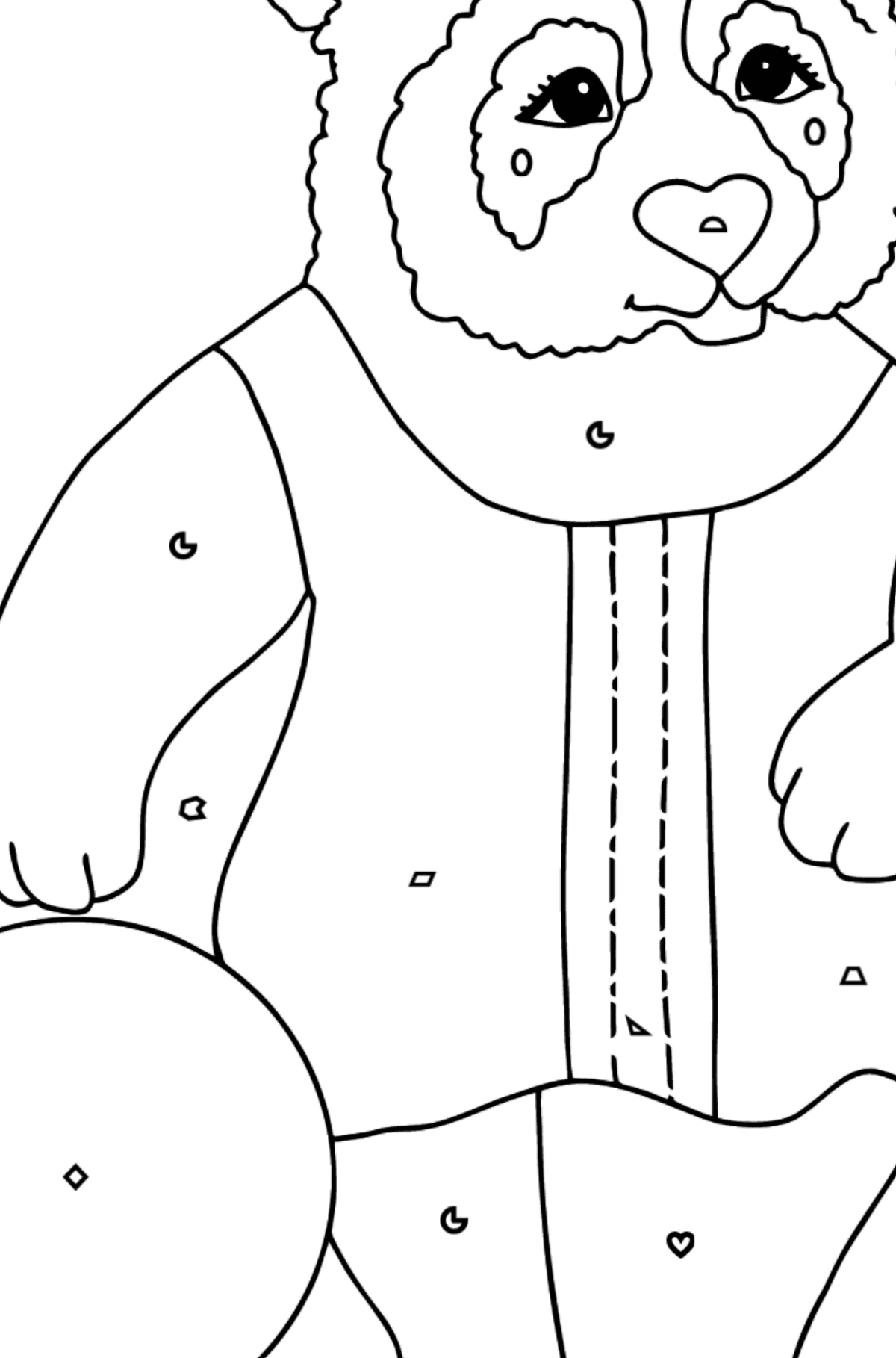 Panda For Babies coloring page - Coloring by Geometric Shapes for Kids
