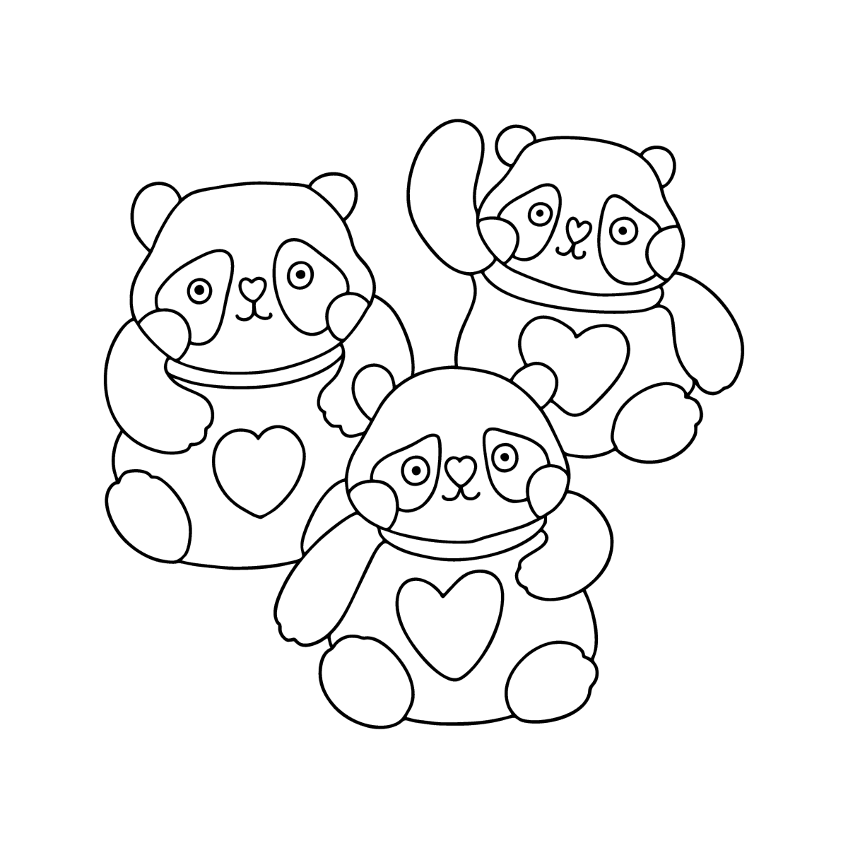 Desenhos para colorir de Pandas para baixar - Pandas - Coloring