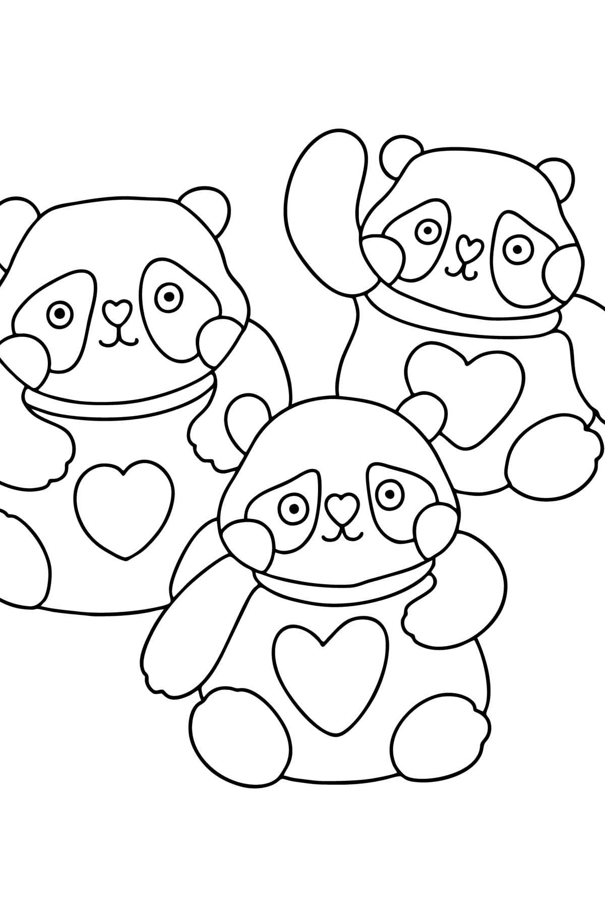 Desenho para colorir Kawaii : Panda 7