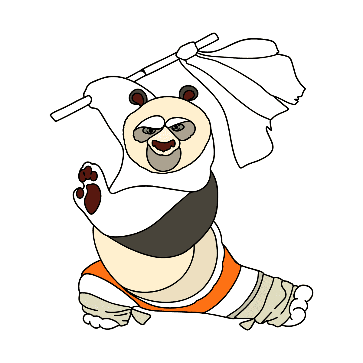 Раскраска Кунг-фу панда