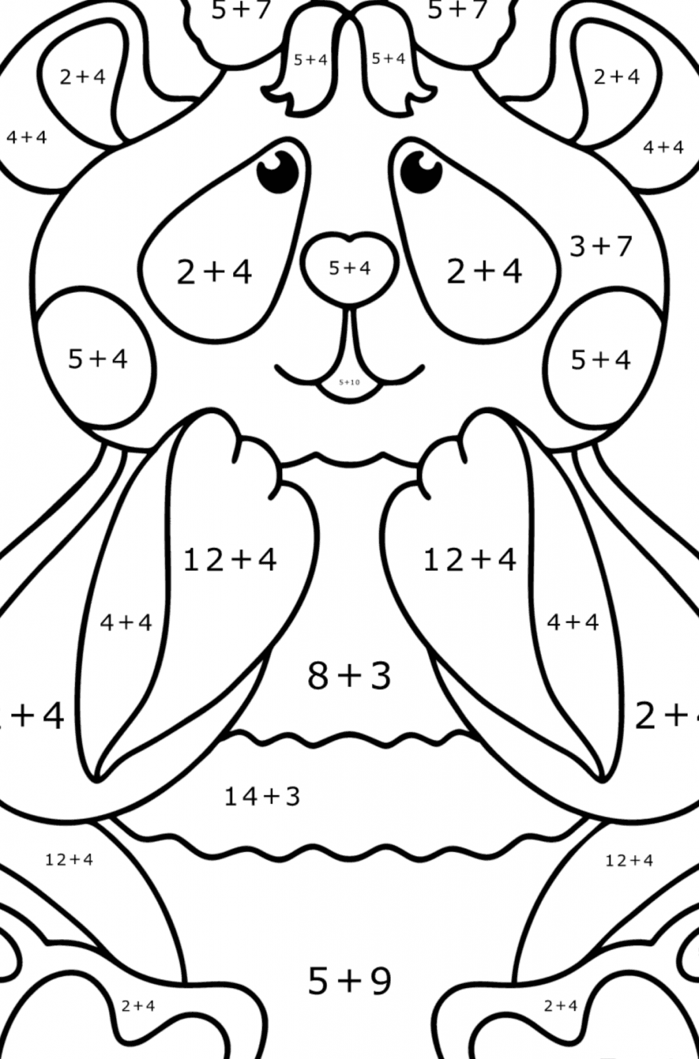 Panda baby coloring page ♥ Online and Print for Free!