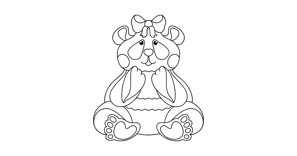 Panda baby coloring page ♥ Online and Print for Free!