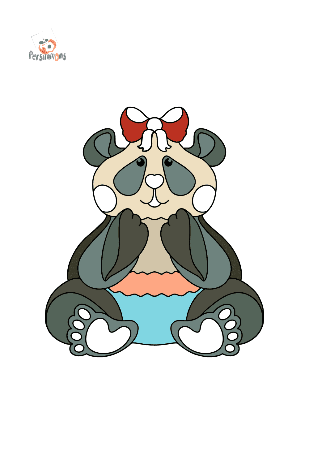 página para colorir de desenho animado de panda adorável e bebê 2068263  Vetor no Vecteezy