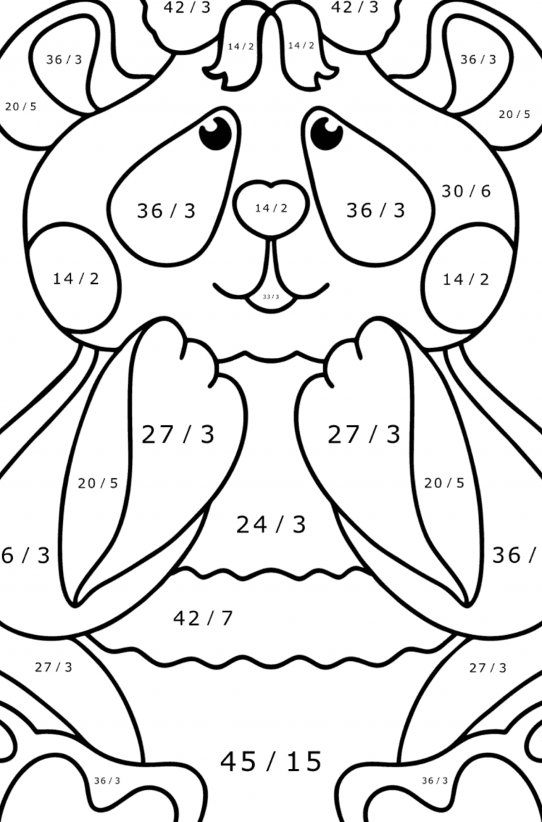 Panda baby coloring page ♥ Online and Print for Free!