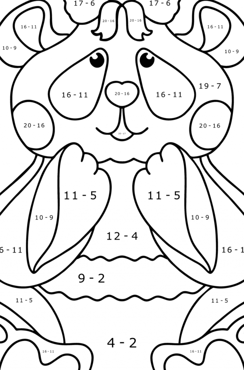 Panda baby coloring page ♥ Online and Print for Free!