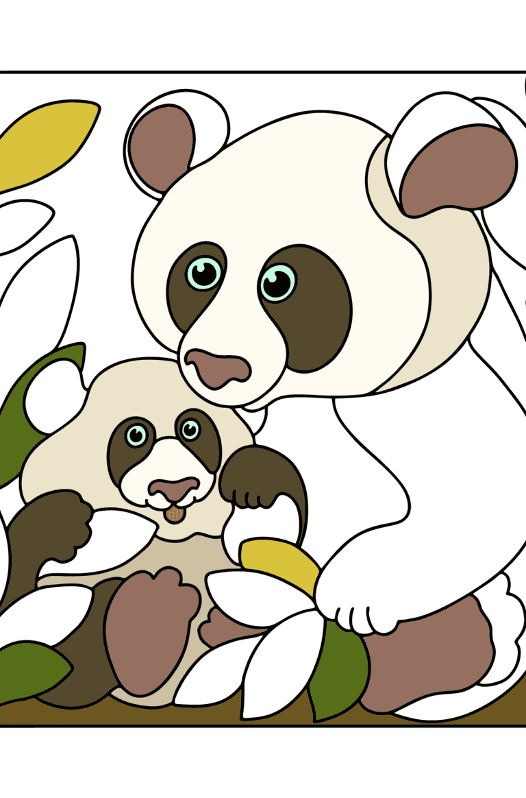 Cartoon Panda (Hard) coloring page ♥ Online and Print for Free!