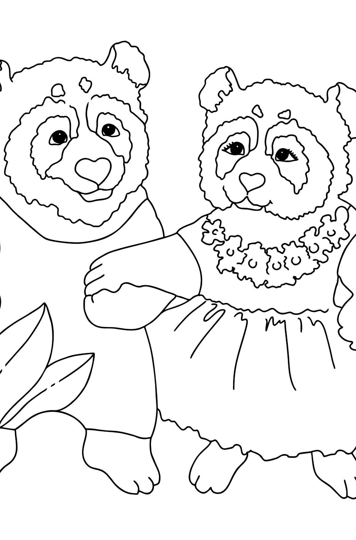 Tegning til fargelegging panda bilde - Tegninger til fargelegging for barn