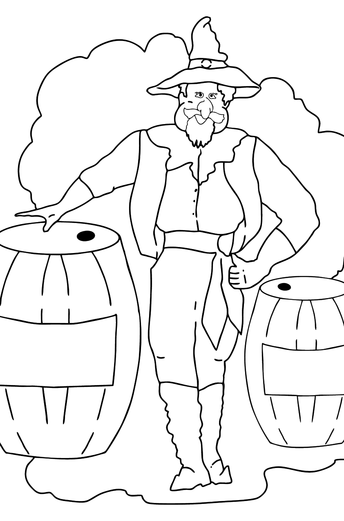 Coloring Page - A Pirate Loves Lemonade - Coloring Pages for Kids