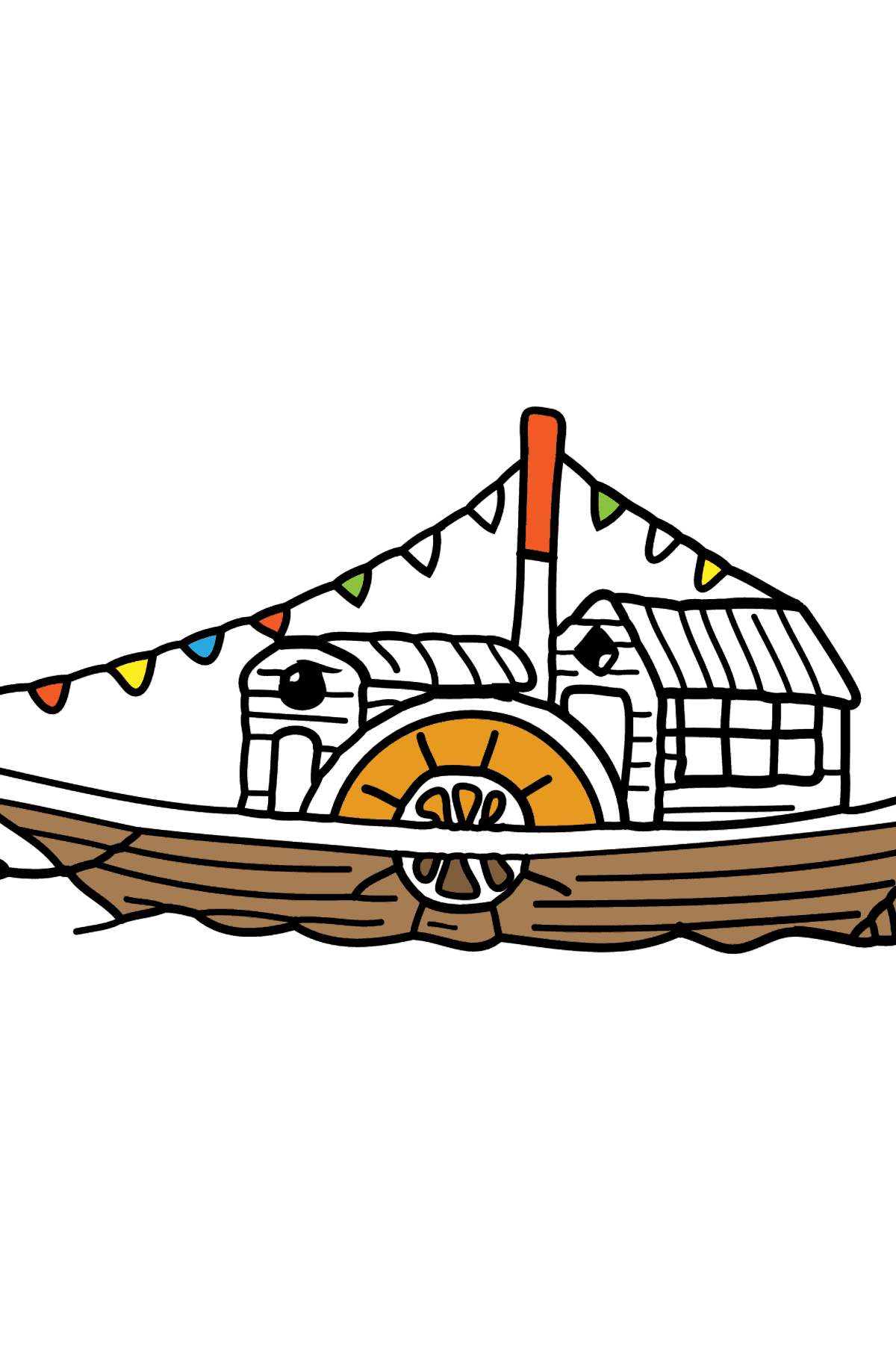 Раскраска Кораблик - Картинки для Детей