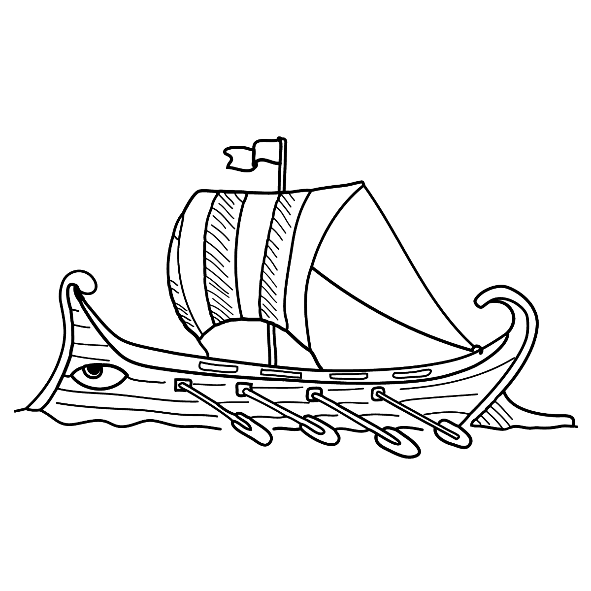 A Rowing Boat Coloring Page Color Online Fo Free