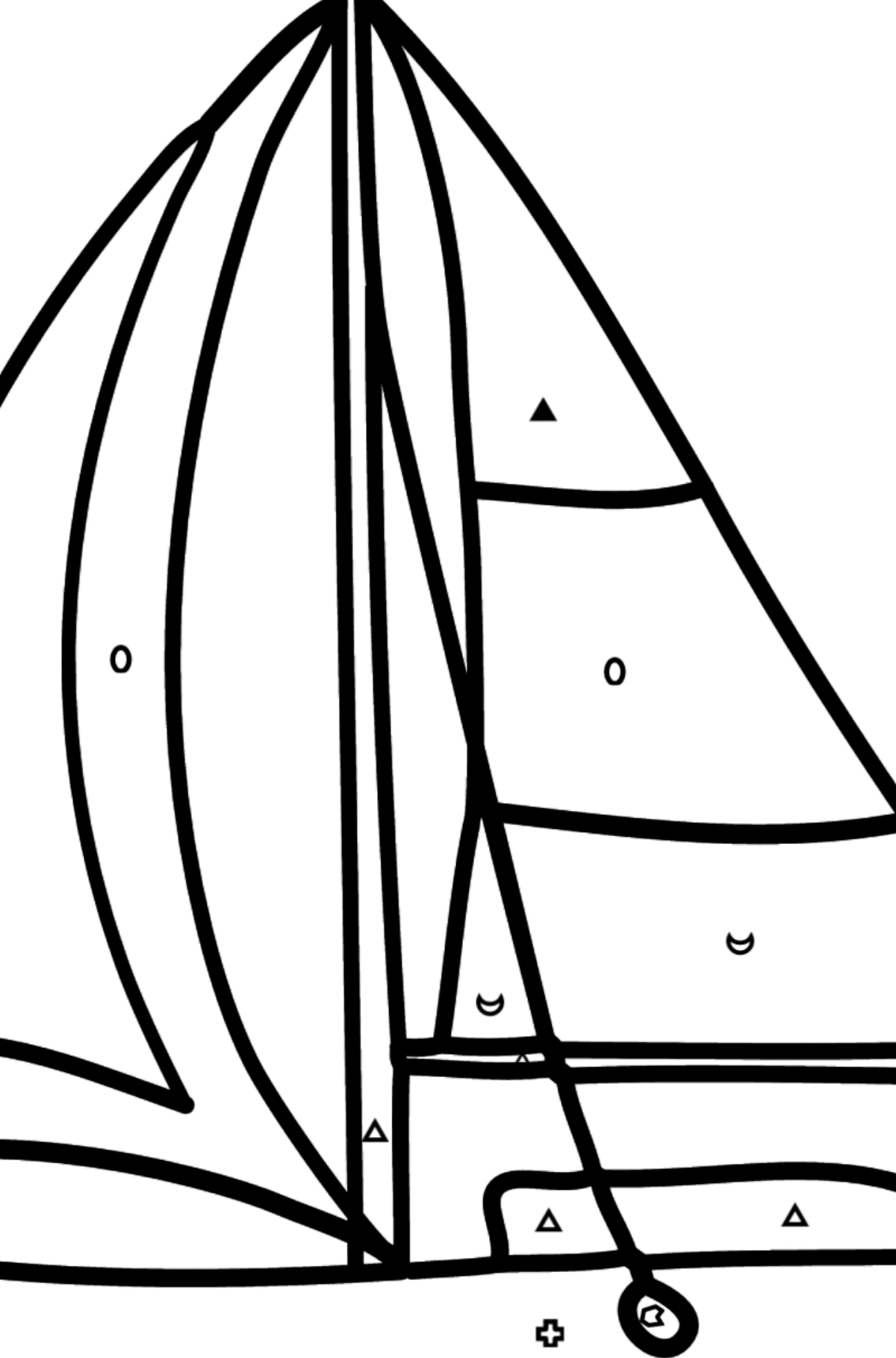 Раскраска Лодка - Полезная картинка для Детей