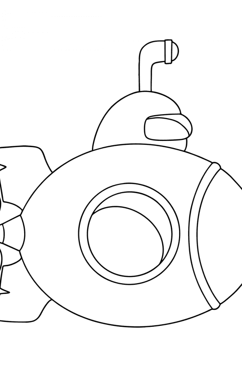 Ausmalbild U-Boot für Kinder ♥ Kostenlos Drucken und Online!