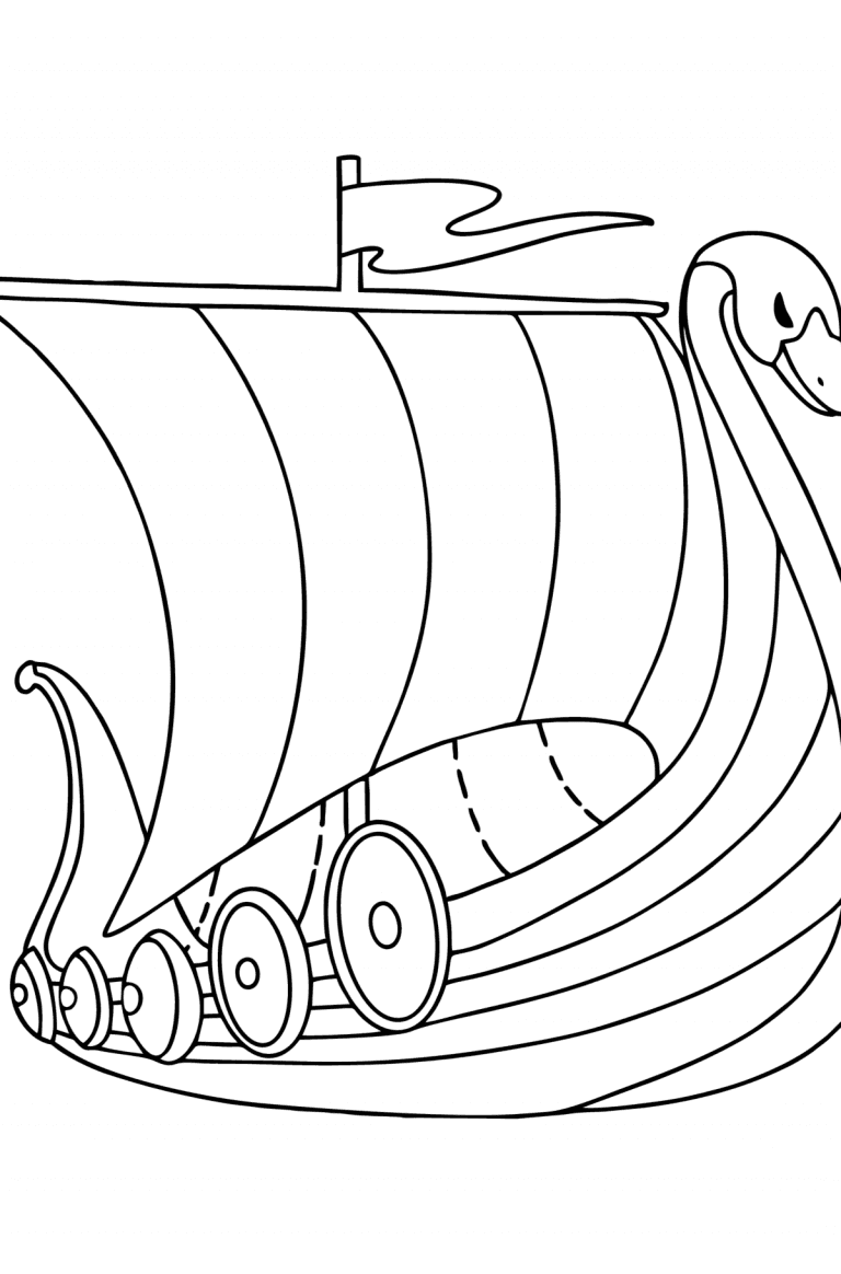 Viking ship сoloring page ♥ Online and Print for Free!