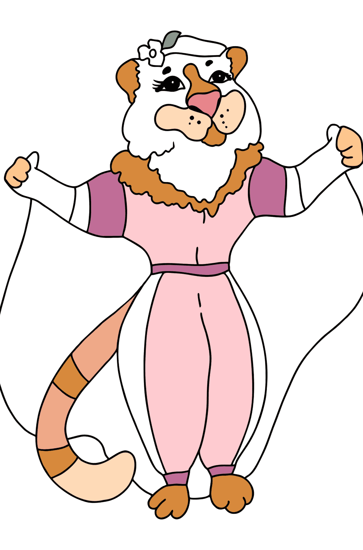 Disegni da colorare di Tigre abile - Disegni da colorare per bambini