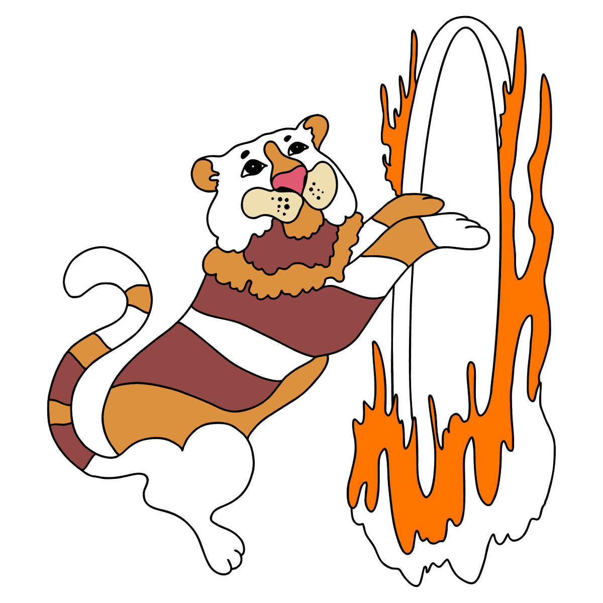 online-coloring-page-a-tiger-is-jumping