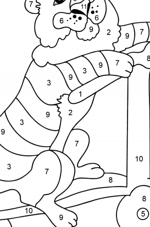 Download Coloring Page - A Tiger on a Fancy Scooter!