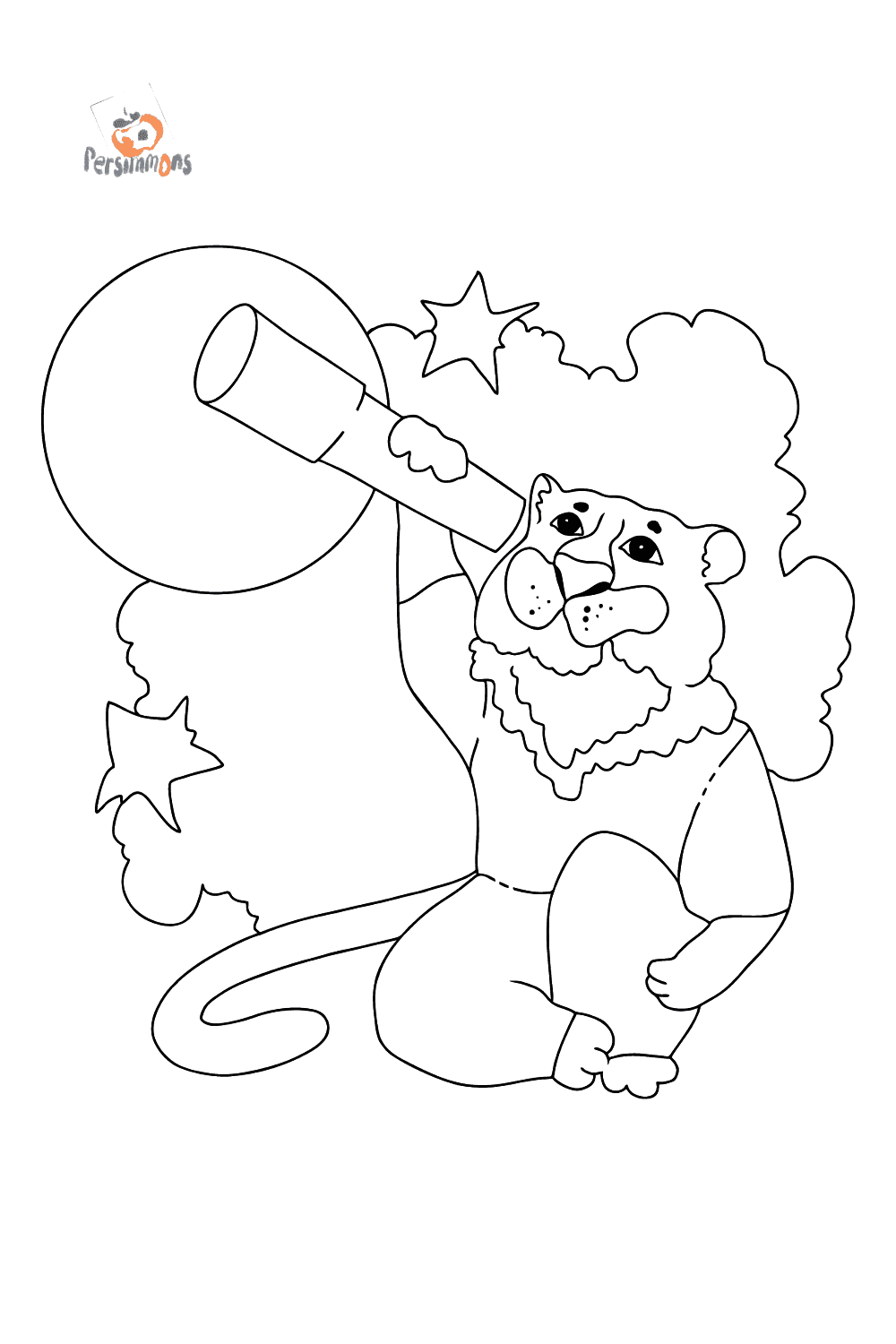 Coloring Page with a Tiger Stargazer - Print fo free!