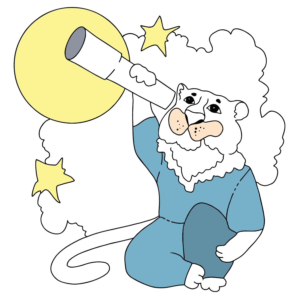 Coloring page with a tiger stargazer print fo free 