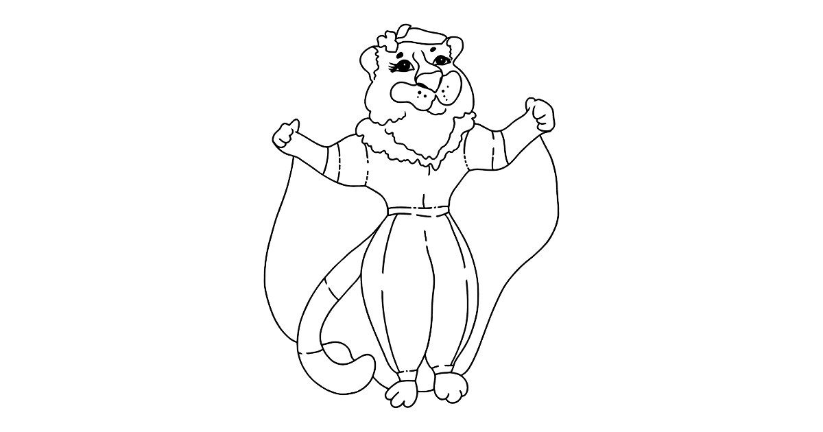 Coloring Page with A Tigress - Print fo free!