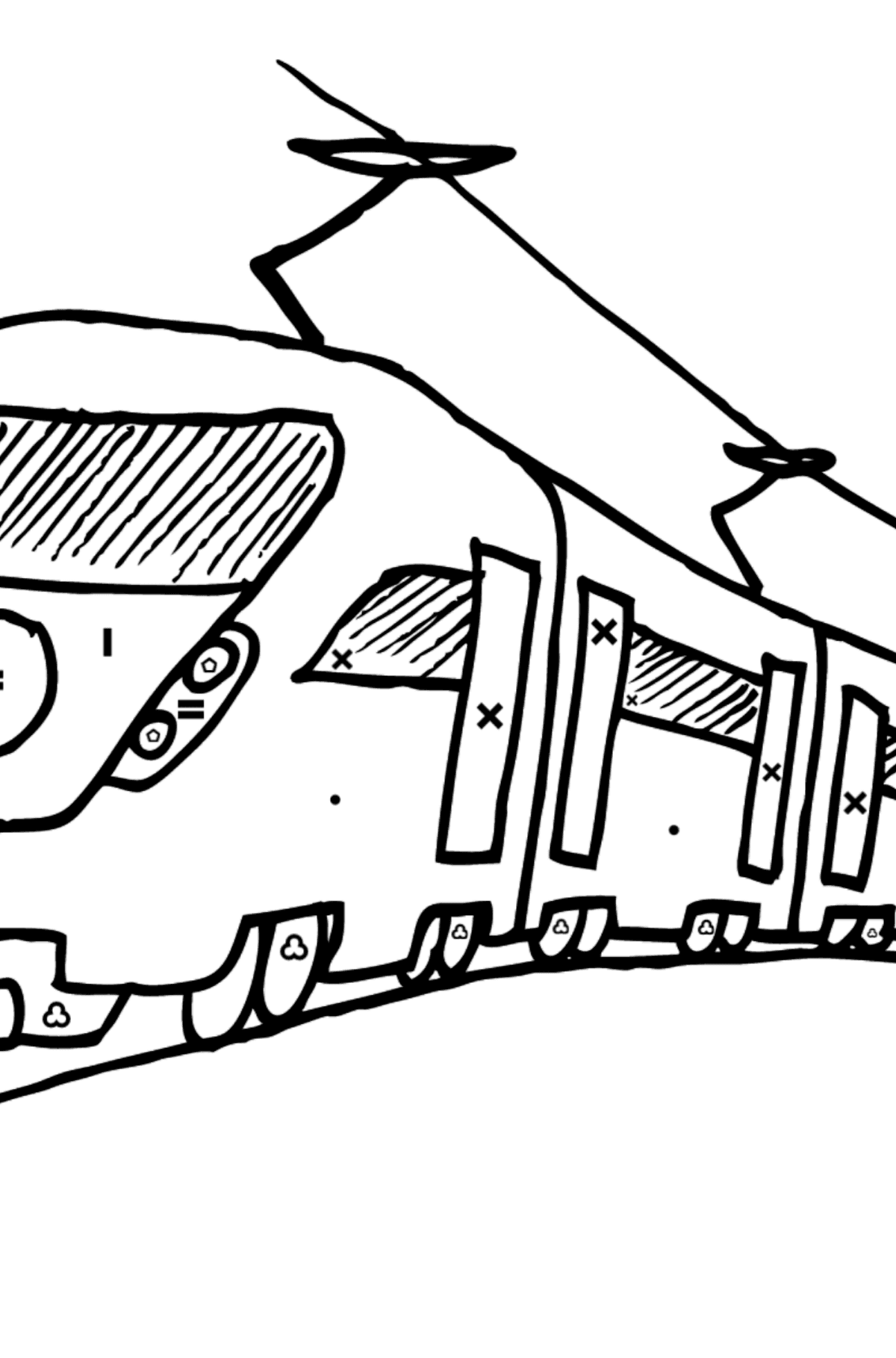 Розмальовка залізниця - Розмальовка по Символам і Геометричним Фігурам для дітей