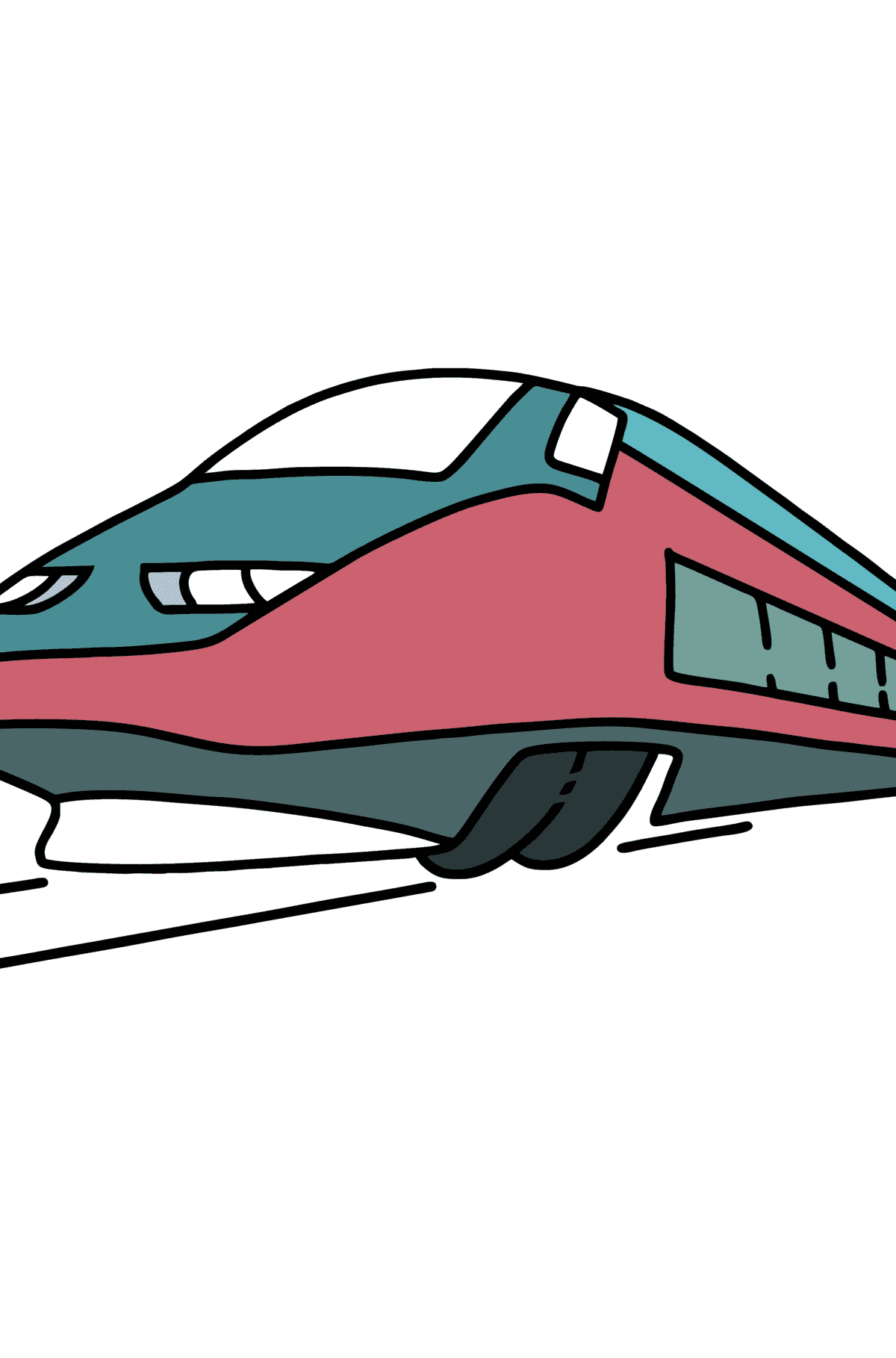Desenho de Comboio expresso para colorir - Imagens para Colorir para Crianças