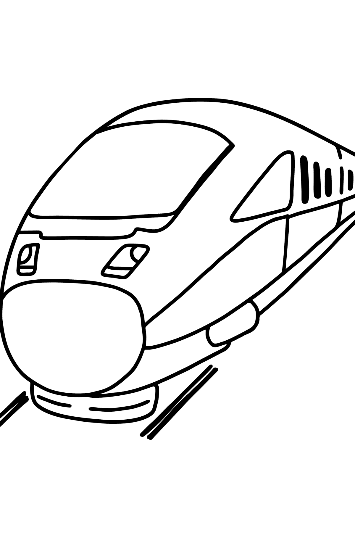 Розмальовка сторінки локомотив з вагонами - Розмальовки для дітей
