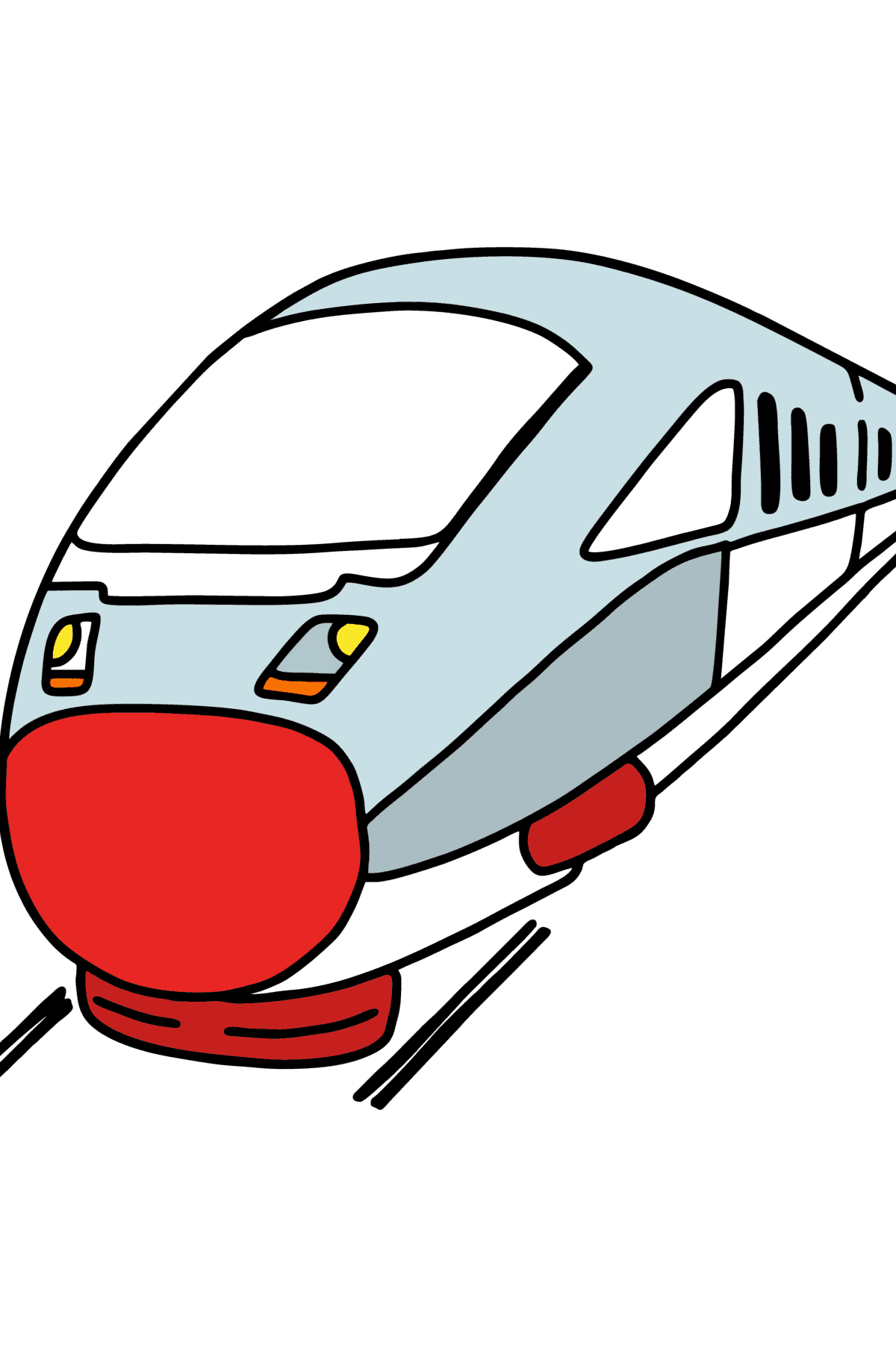 Tegning til fargelegging tog - Tegninger til fargelegging for barn