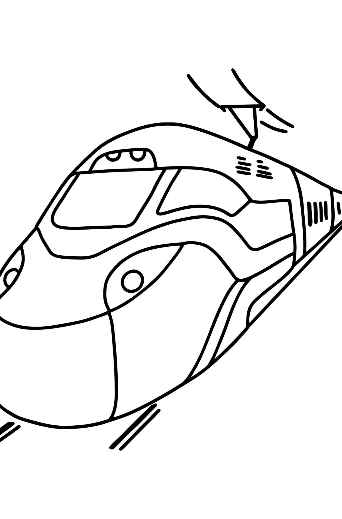 Книжка-розмальовка з пасажирським потягом - Розмальовки для дітей