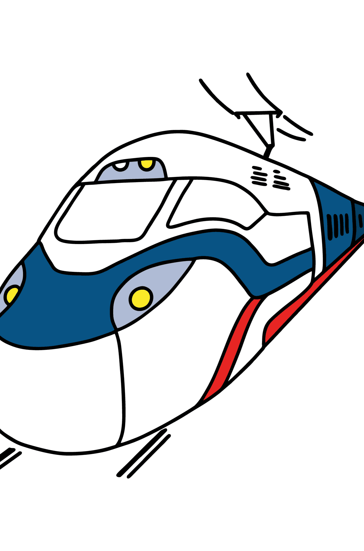 Книжка-розмальовка з пасажирським потягом - Розмальовки для дітей