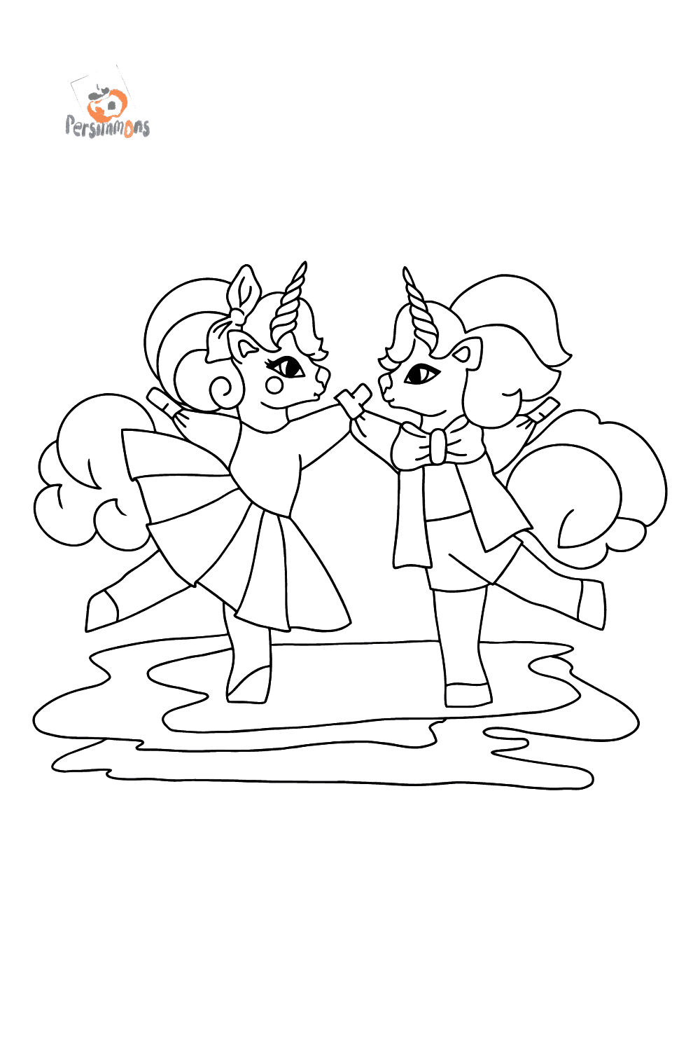 Coloring Page - A Dancing Unicorn ??? Print for free!