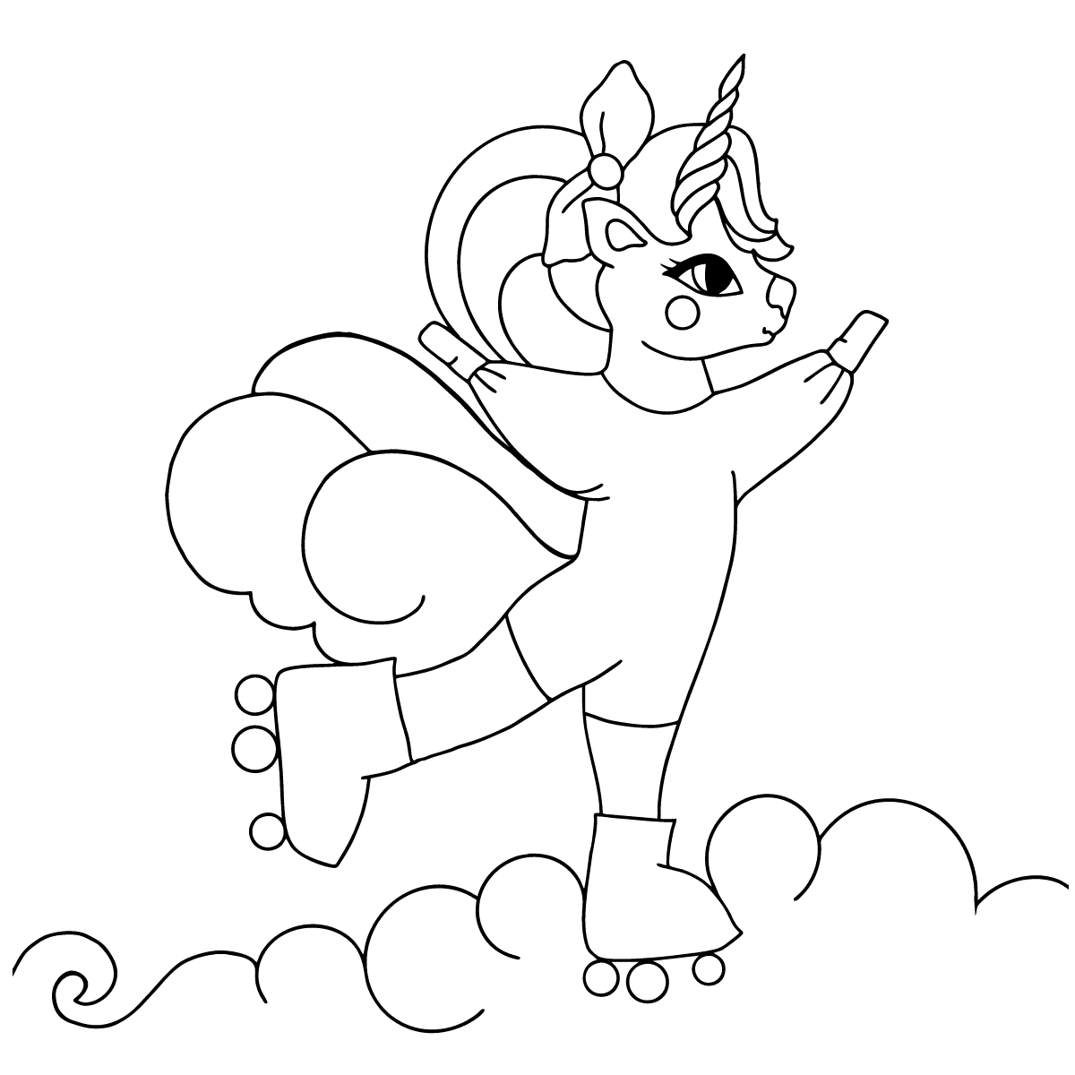 Unicorno da Colorare - Disegni per Bambini da Stampare  Unicorn coloring  pages, Coloring pages, Flower coloring pages