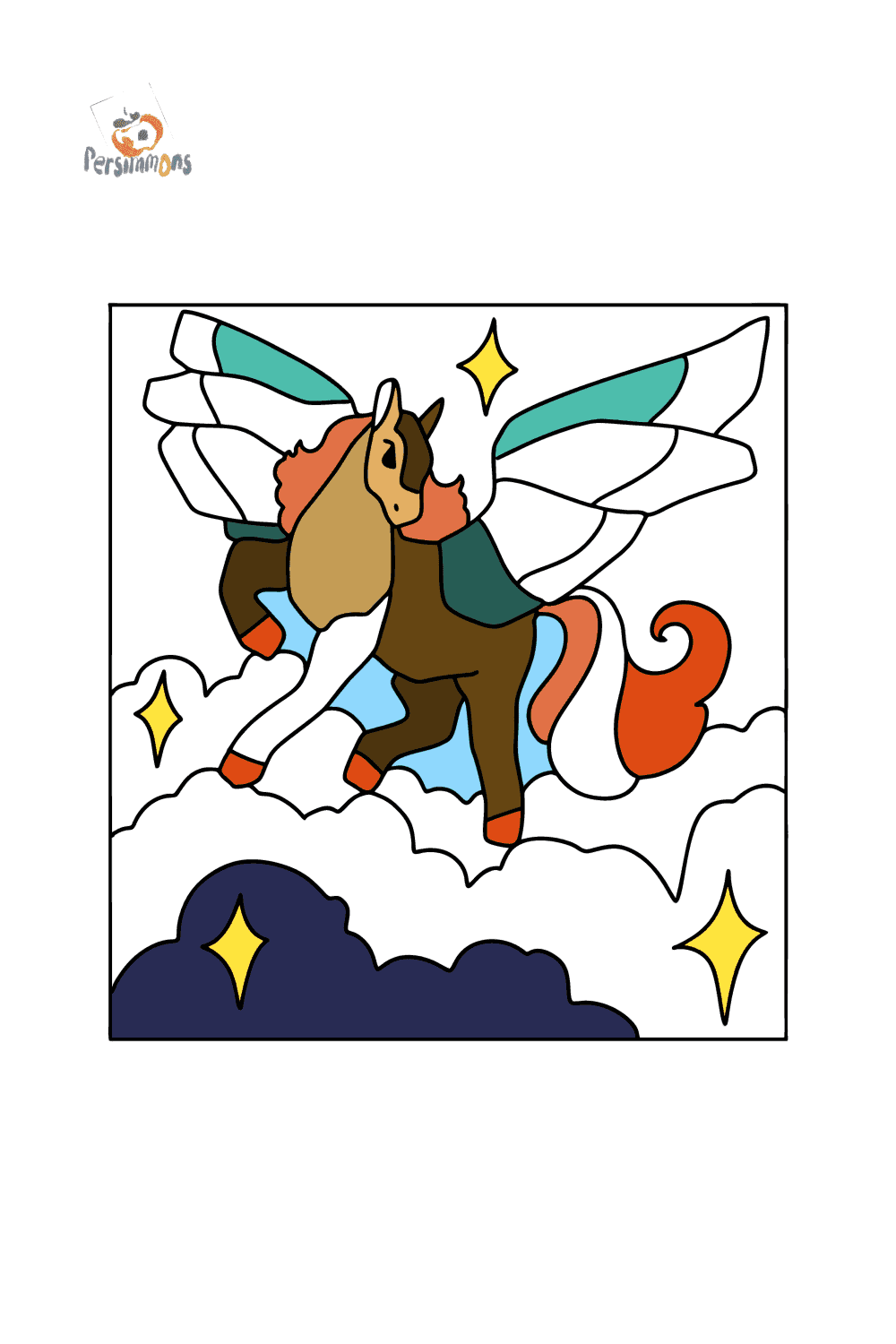 pegasus color pages toddworld