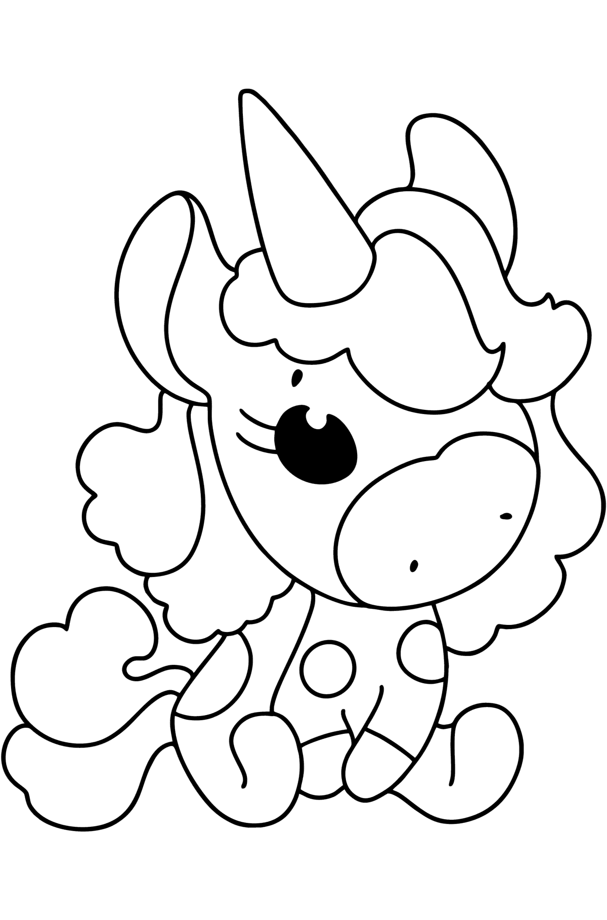 Pink unicorn coloring page - Coloring Pages for Kids