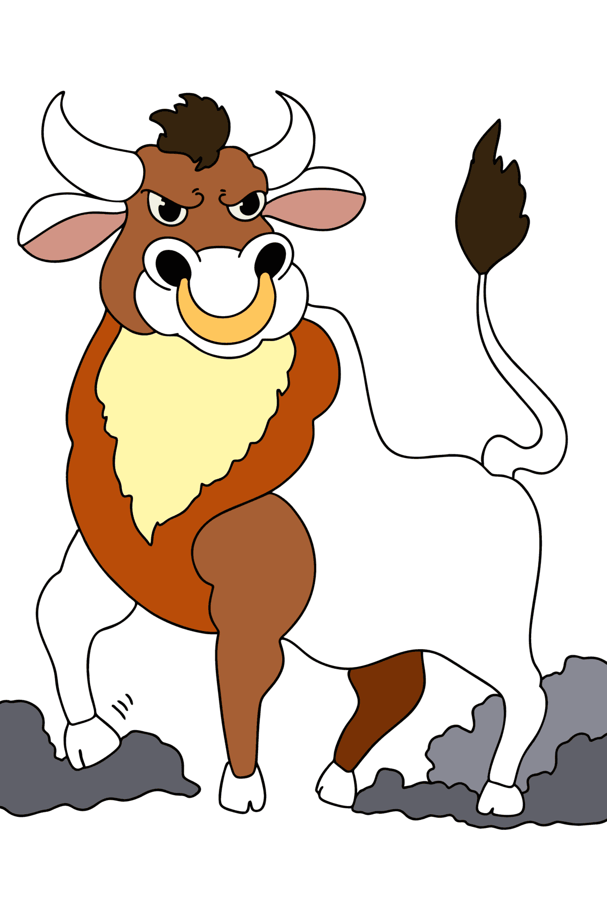 Brave bull Coloring page - Coloring Pages for Kids