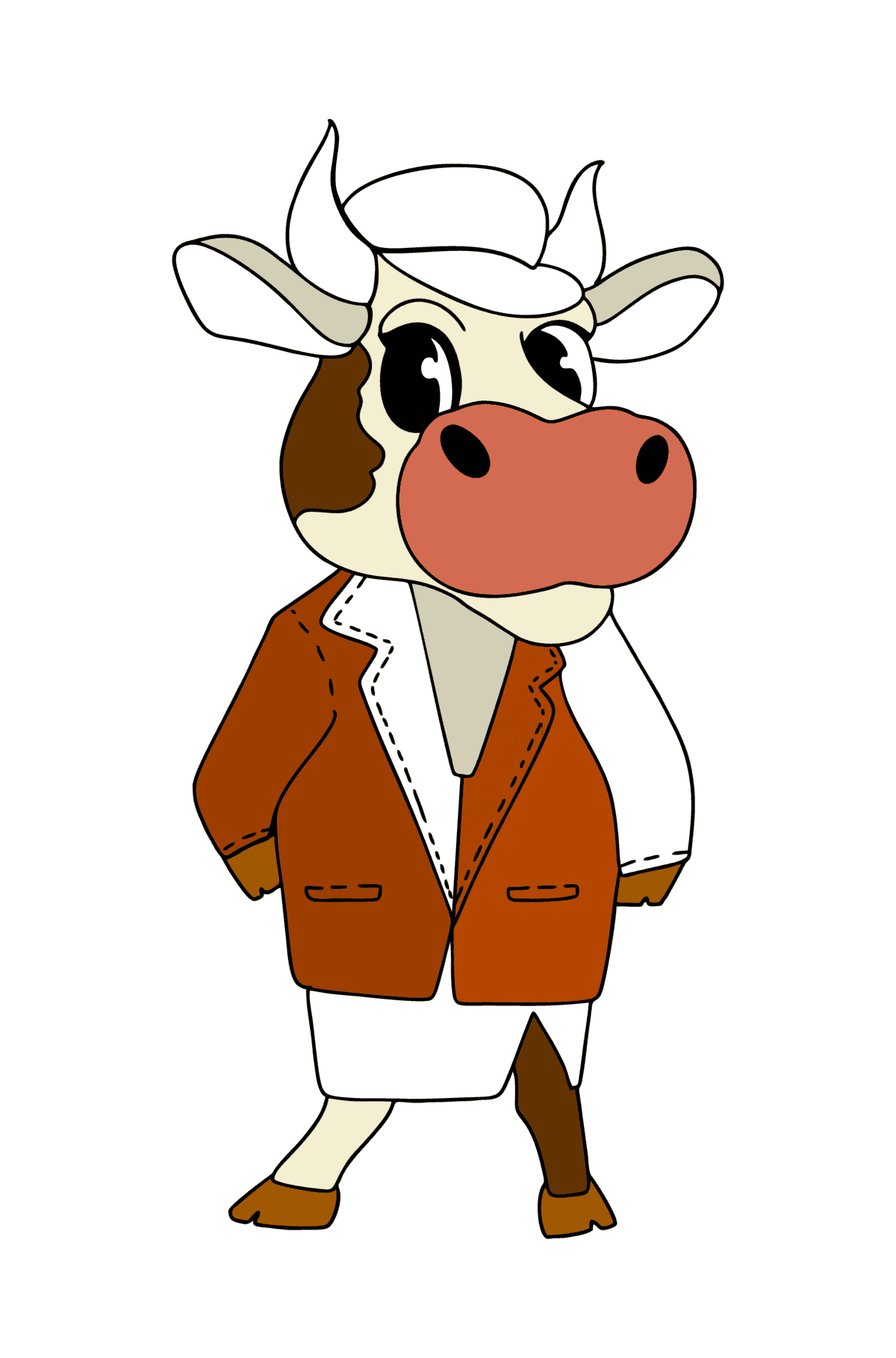 Cartoon cow coloring page - Coloring Pages for Kids