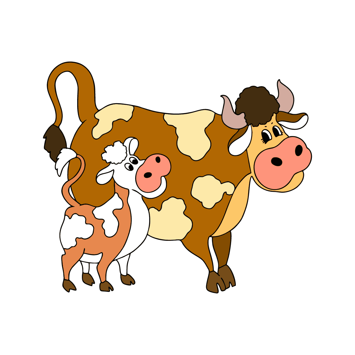 Корова картинка для детей