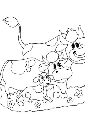 Cow coloring pages - Download, Print, and Color Online!