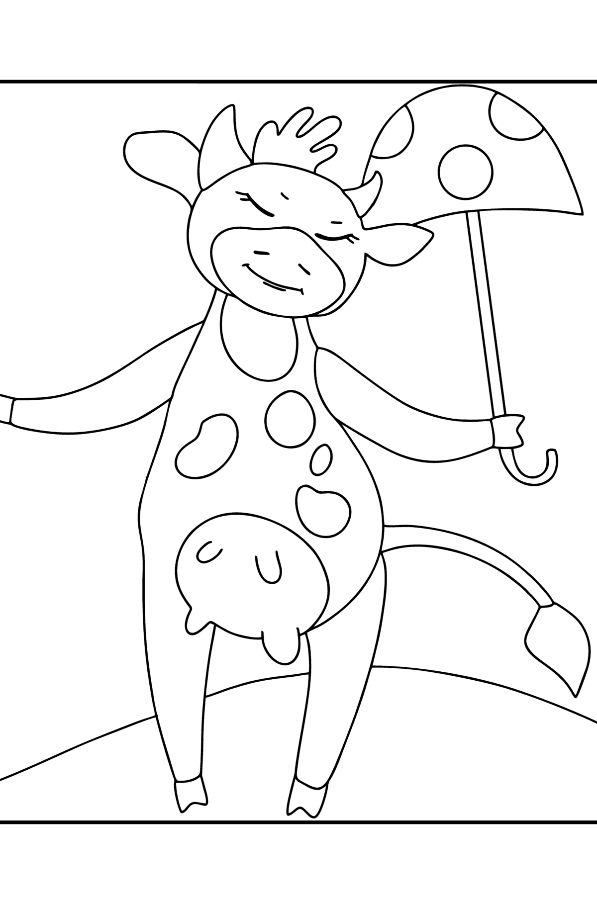 Розмальовка корова Лола - Розмальовки для дітей