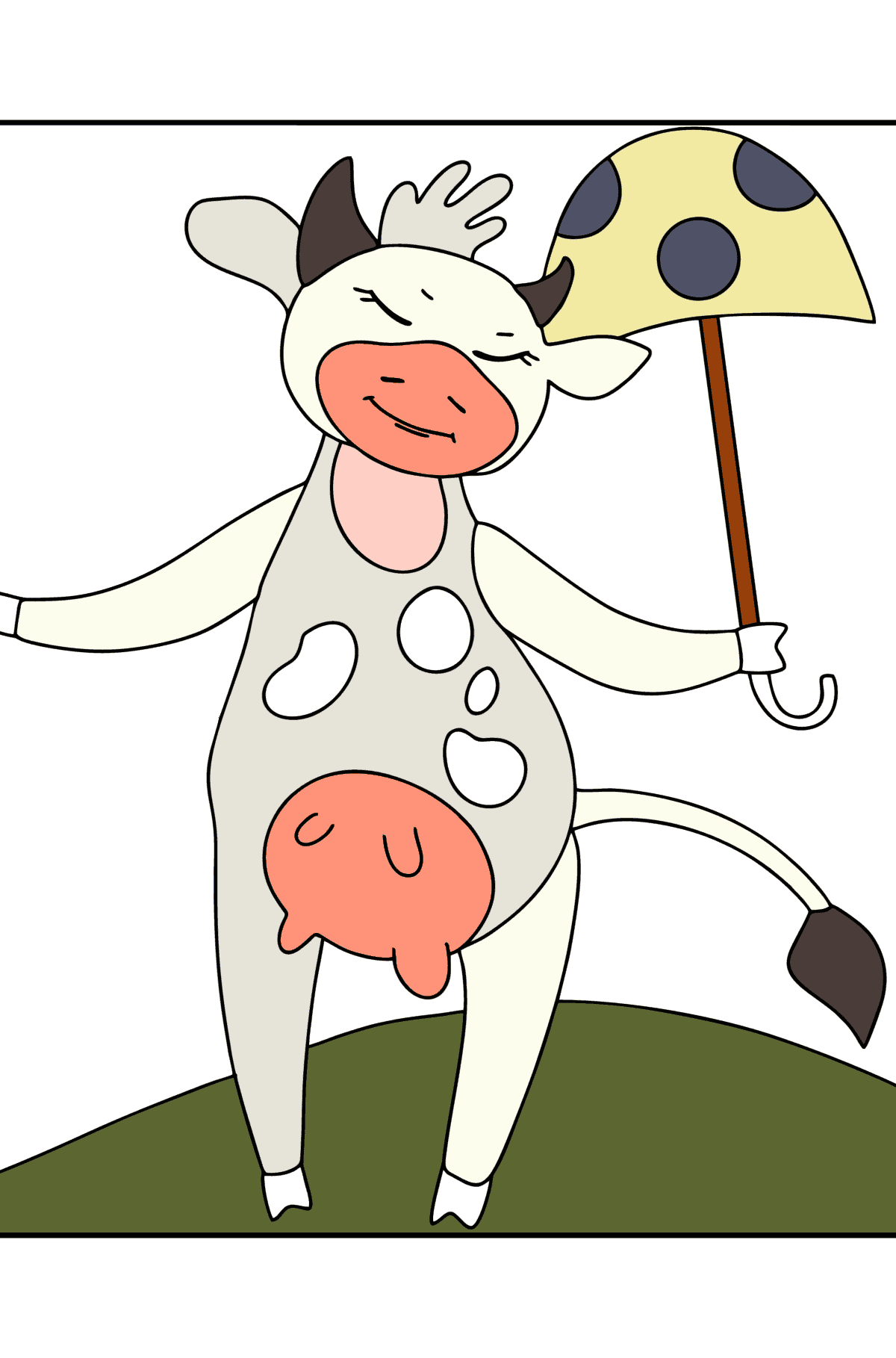 Disegno da colorare di mucca Lola - Disegni da colorare per bambini