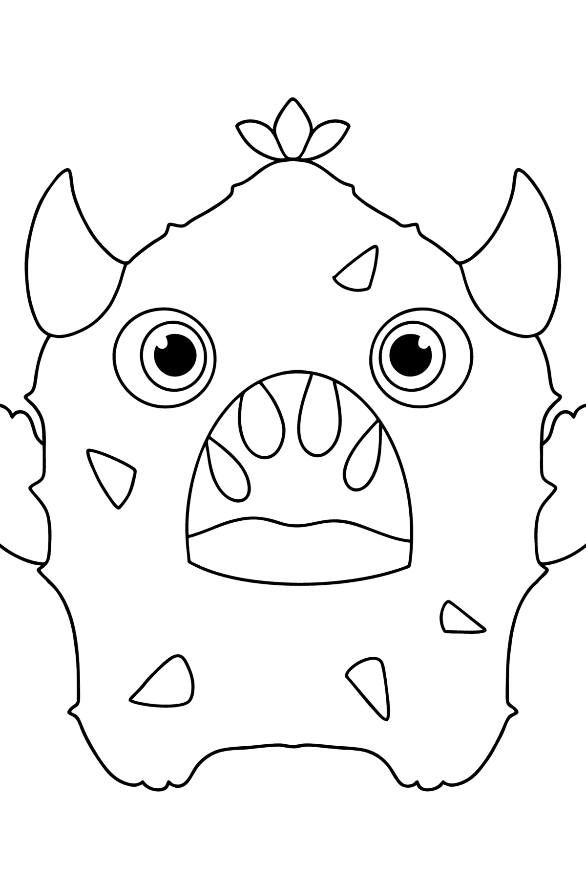 Monster cucumber сoloring page - Coloring Pages for Kids